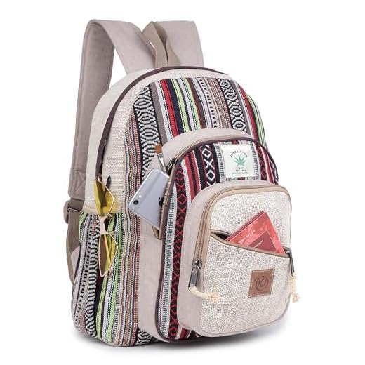 How heavy can hand luggage be on a plane Handmade Multi Pocket Hemp Nepal Backpack