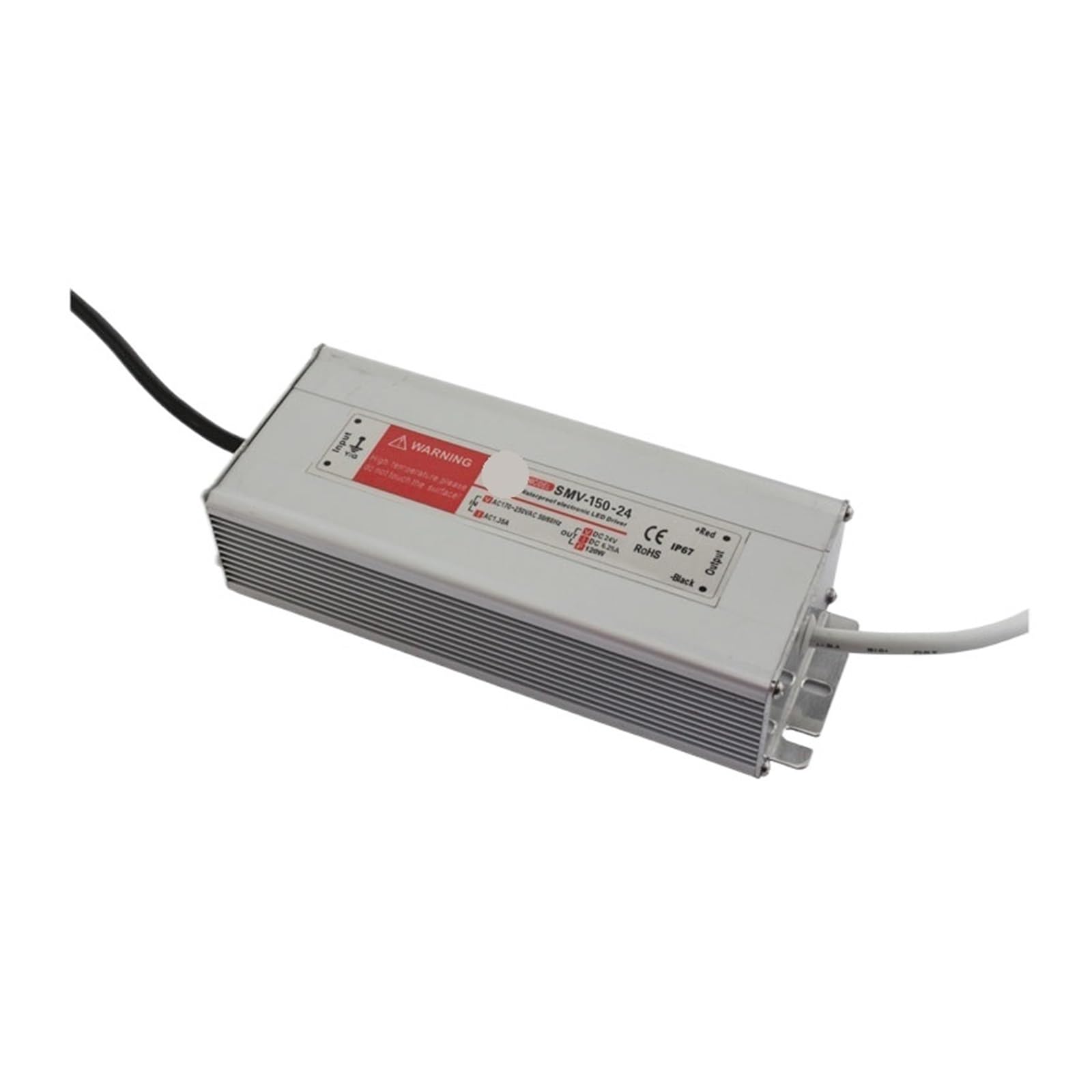 PWANUIGTE 150W 24V 6A IP67 Switching Power Supply LED Driver