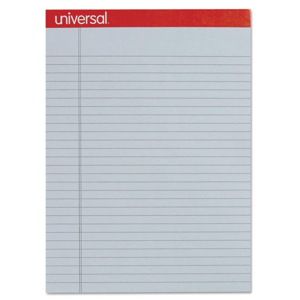 UNV35884 - Height : 113/4" - Universal Fashion Colored Perforated Ruled Writing Pads - Dozen