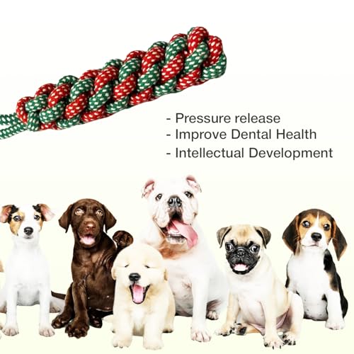 Image of Cotton Dummy Rope Toy for Dogs and Pets |Tug of War Dog Toy Teeth Cleaning Gum Massage Toy |Dog Rope Toys for Small Large Dogs |Rope for Dogs and Puppies (Green)