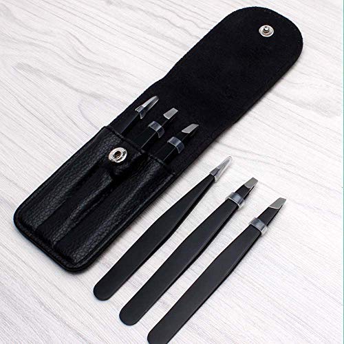 Tweezers for Eyebrows 3 piece Slant & Flat Tip Eyebrow