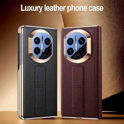 Étui de protection Huawei Mate X7 luxe tout compris en cuir véritable vert premium