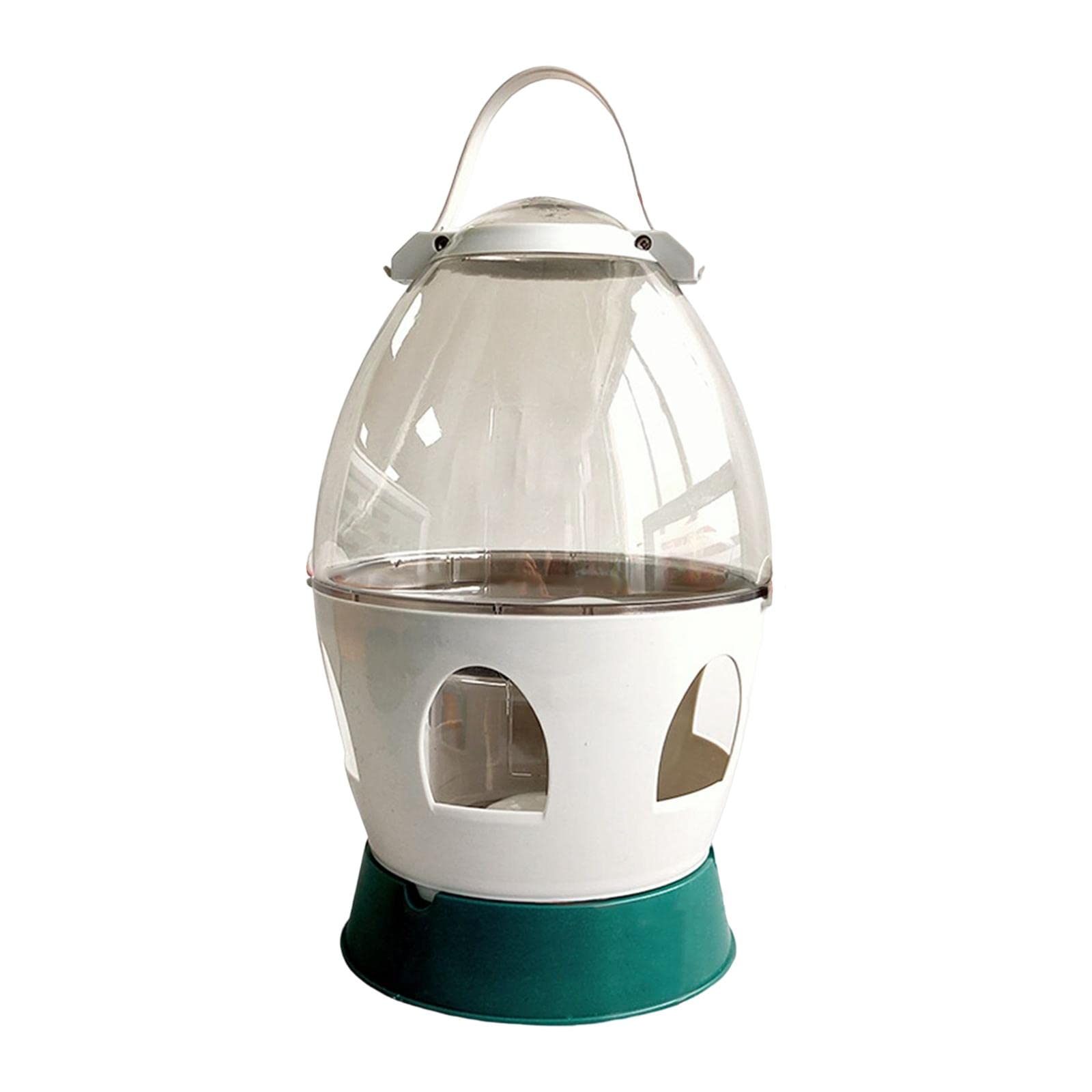 Sharplace Pigeon Water Dispenser Feeder, Water Container with Handle, Waterer Water Bird Drinker for Quail Parrot Chicken Cage Accessories, 2L Gray 27cmx17.5cm