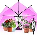 Gardening Growing Lamps, Full Spectrum LED Plant Light for Indoor Plants with 5 Heads & Red Blue White Full Spectrum Plant Light for Seedlings Succulents Small Plants, Auto On/Off Timing