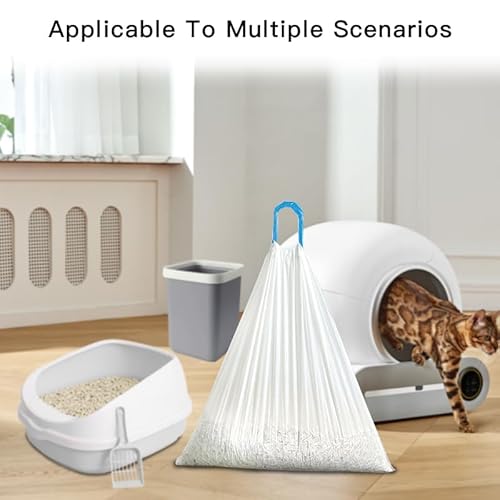 Sacos de lixo para lixo, 3 rolos (45 unidades) sacos de lixo para gatos caixa de areia automática pa
