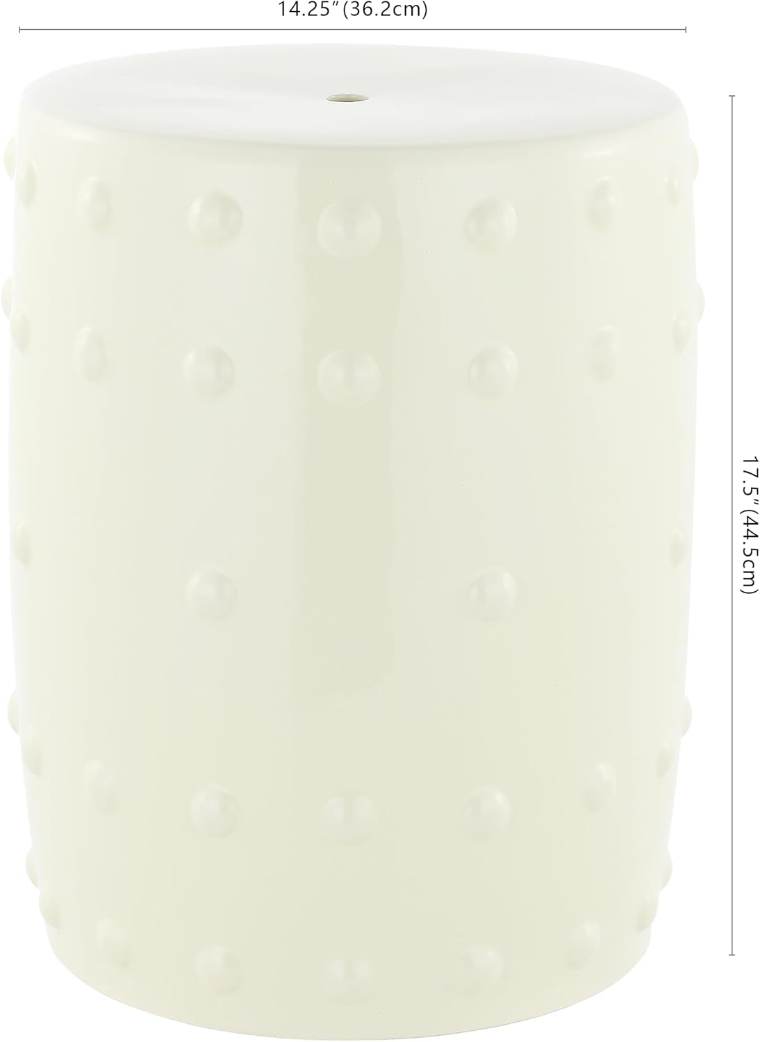 SAFAVIEH Home Collection Pashet Grey Ceramic Decorative Garden Stool for Living Room, Bedroom, Garden, Side Table, Plant Stand