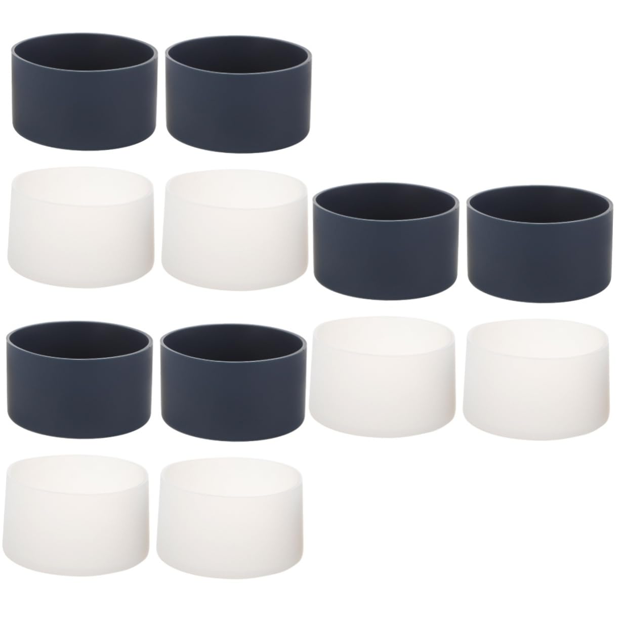 Sosoport 12piezas Botines De Antideslizantes para Botellas De Agua y Tazas De Protección De para De Inoxidable y Fáciles De Instalar y Transparente