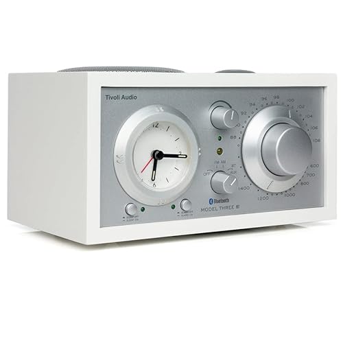 Tivoli Audio Model Three Bluetooth Clock Radio With Usb (White / Silver) #TOP2