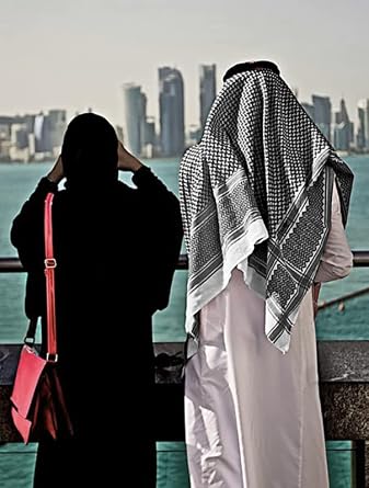 JPXH Arab Tactical Desert Headwear Muslim Palestinian Scarf Men's Halloween Costume Accessories