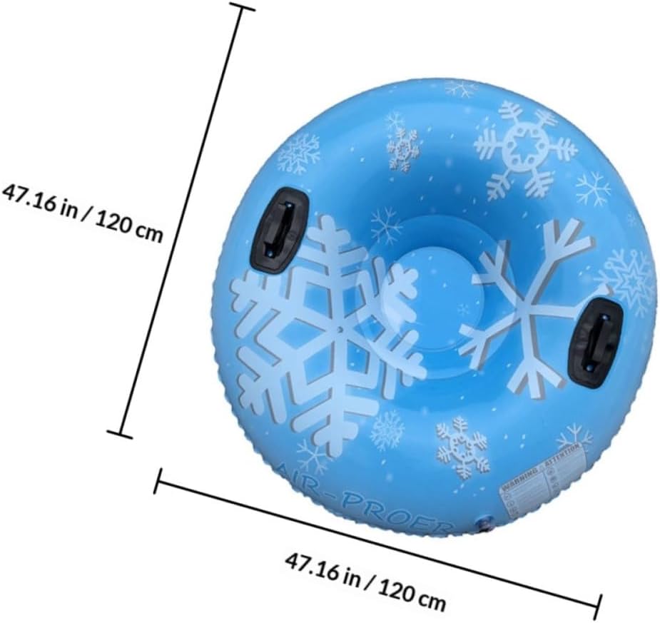 Kisangel Inflatable PVC Snow Sled Thickened Heavy-Duty Snow Tube for Winter Outdoor Tubing and Sledding Fun