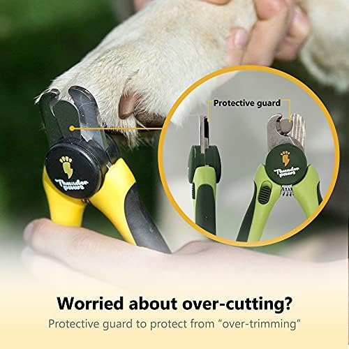 Thunderpaws Professional-Grade Dog Nail Clippers with Protective Guard and Safety Lock (Medium to Large Breeds, Green)