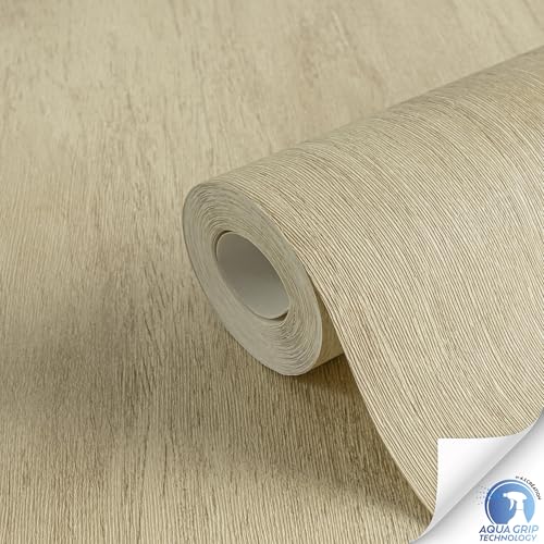 Livingwalls Wallpaper DESIGNDROP, pre-Laminated Non-Woven Wallpaper Wood Look in Brown, Beige, 10,05m x 0,53m - Image 2