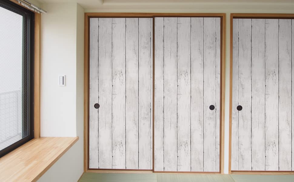 壁紙 木目 10m おしゃれ はがせる 壁紙シール 白 厚手 透けな