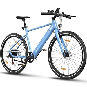 HITWAY E-bike Elektrische fiets, 27,5 inch (700 cm), met 36 V, 12 Ah, afneembare accu, 250 W motor, 7 versnellingen, MTB-e-bike voor volwassenen, bereik 40-80 km