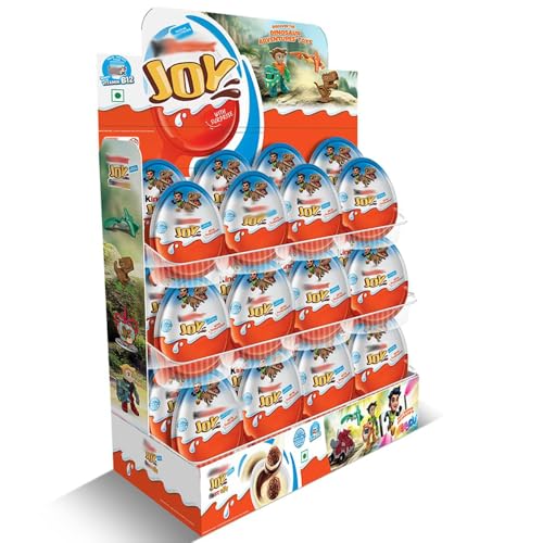 Surprise Chocolate JOY for BOY | Delicious Tasty And Twisty Treat Gift box For Birthday, Christmas 24x12g (pack of 24, Joy Egg Blue) (Pack of 24, Joy Egg Blue)