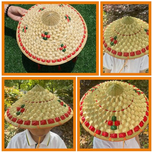 Sombrero de bambú para pesca y uso exterior UKCOCO con protección solar 6