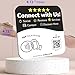 Compatible with Google Review Tap Card & Social Media Sign - Multi Business QR Code Sign NFC Plate – Connect Instagram, Facebook, Website & More – No App/Fees – Acrylic Display with Adhesive & Stand