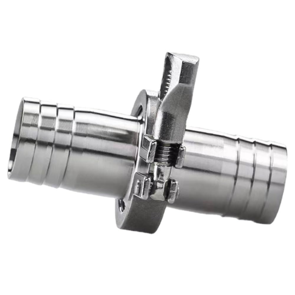 Kolanko węża 12mm/19mm/25mm/38mm/51mm zestaw krócców do węża sanitarnego tuleja OD 50,5/64mm + 1,5" 2” potrójny zacisk + uszczelka silikonowa stal nierdzewna SS304(63mm x Ferrule 77.5)
