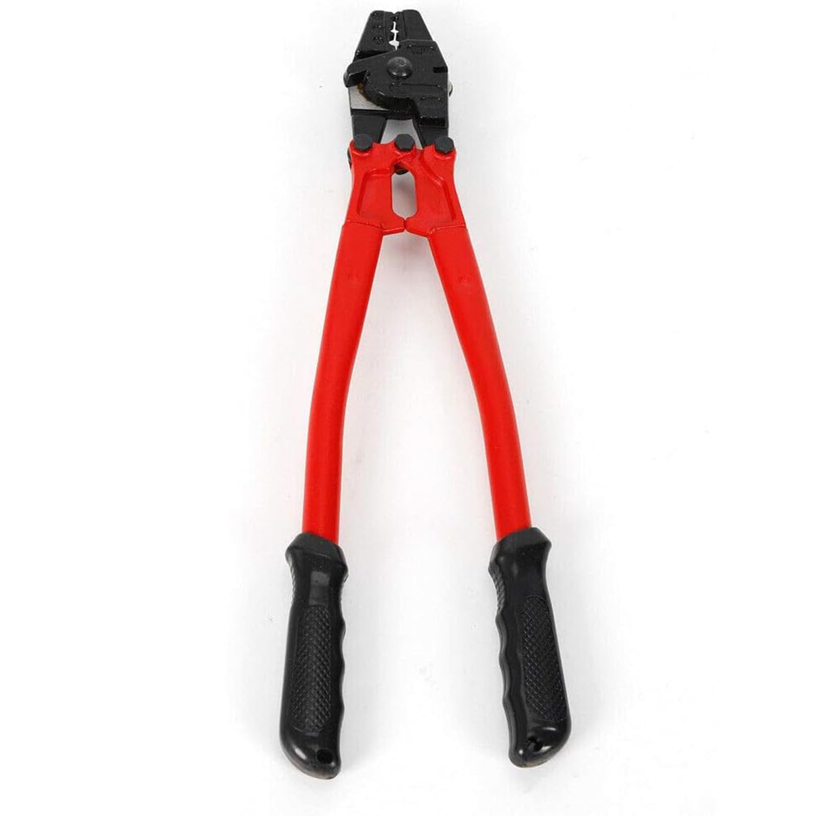 24 Pulgadas Mano Crimpadora Swager, 5 Cavidades Herramienta De Contracción Cuerda De Alambre Cortador De Cable Herramientas De Contracción para Cobre Aluminio Manguitos Ovalados Red,1