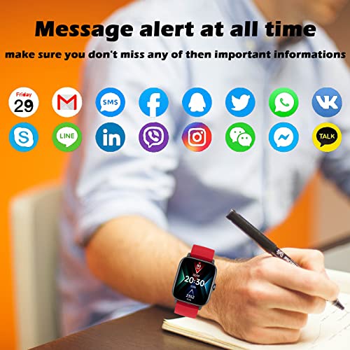 Bluetooth Smart Watch For Women Men Fitness Activity Tracker Compatible With Iphone Android Waterproof Hd Full Touch Screen Health Smartwatch With Call Text Pedometer Heart Rate Message Reminder Etc. #TOP2