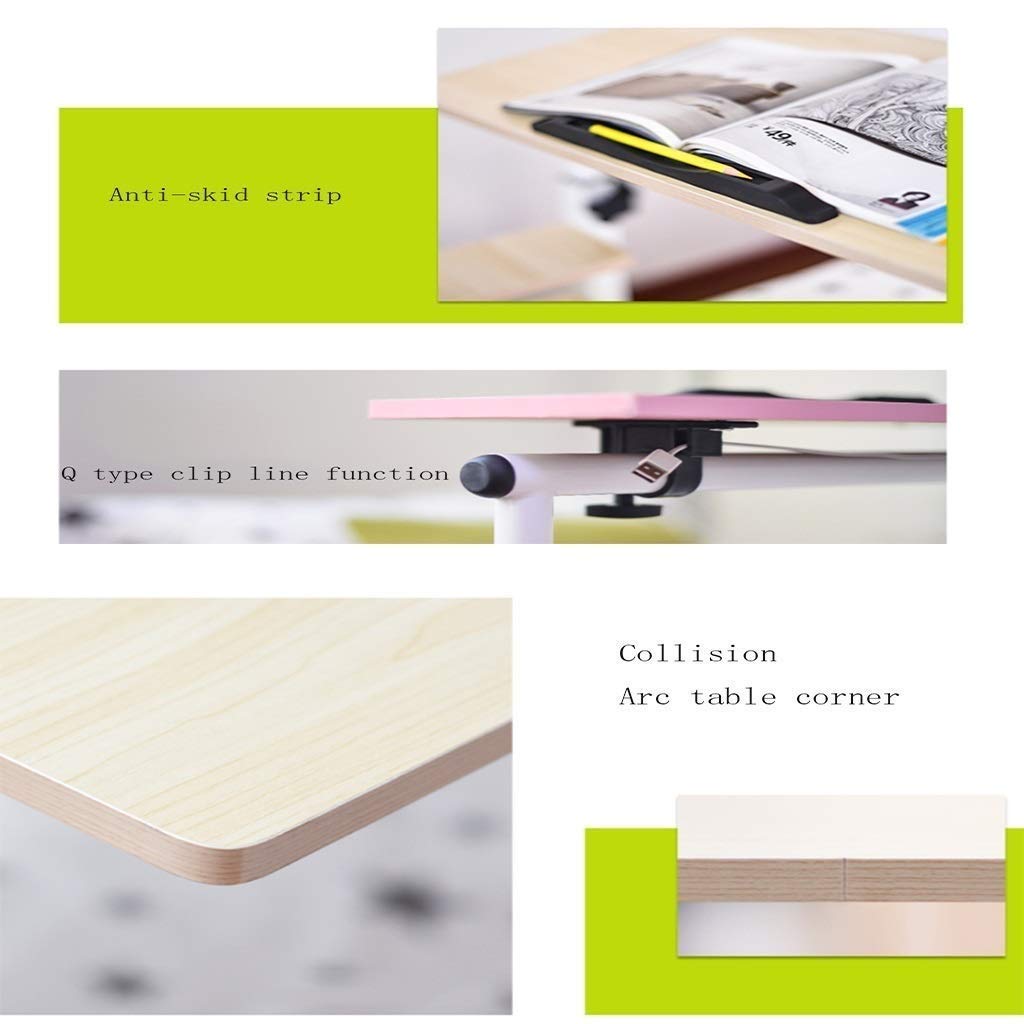 Plateau de bureau pour ordinateur portable, table pliable réglable pour manger, écrire, lire – Bureau de lit portable pour la maison, le bureau, multifonction et pratique