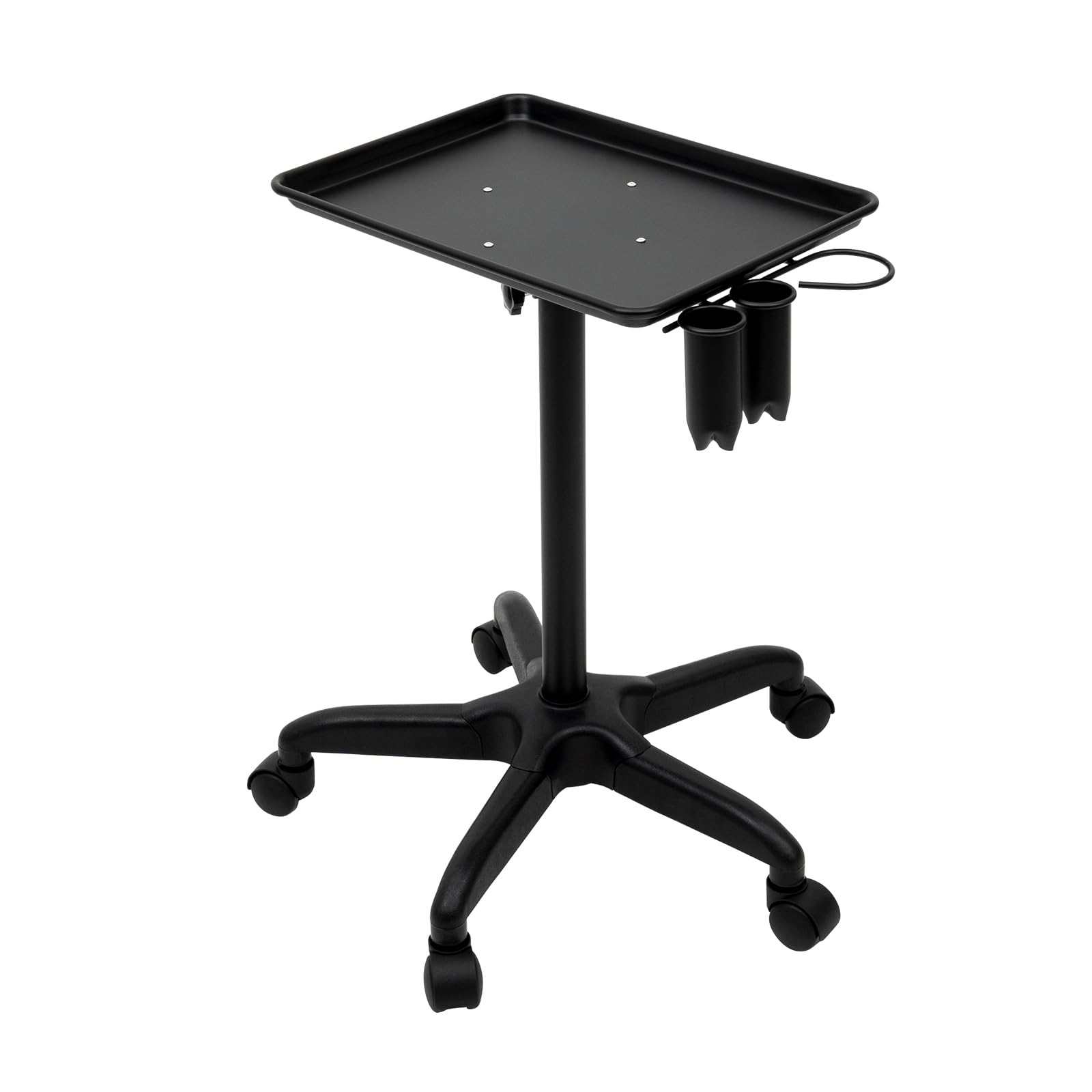 Carrito de Peluquería y Belleza - Carro Apilable y Portátil para Trabajo, Cosméticos y Escritorio (Negro)