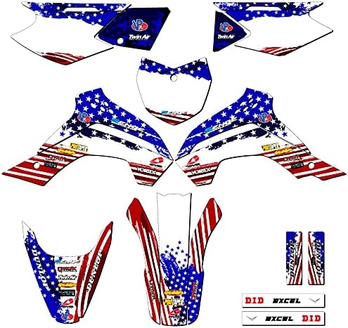 2008-2018 KLX 140 Merica Grey Senge Graphics Complete Kit with Rider I.D. Compatible with Kawasaki
