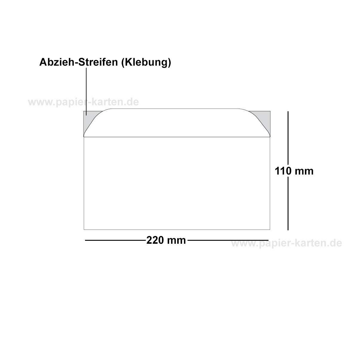 Paper24 - 400 buste per lettere, design effetto legno naturale, formato DIN lungo, 11 x 22 cm, colore: Marrone con striscia adesiva