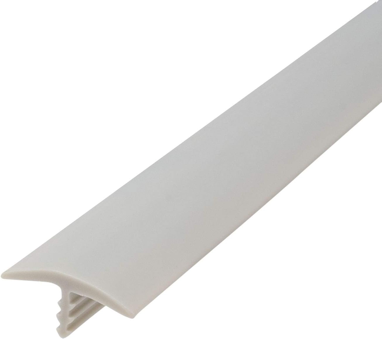 Outwater Plastic T molding 13/16 Inch Wide Folkstone Gray Flexible Polyethylene Center Barb Tee Moulding 250 Foot Coil Commercial Pack