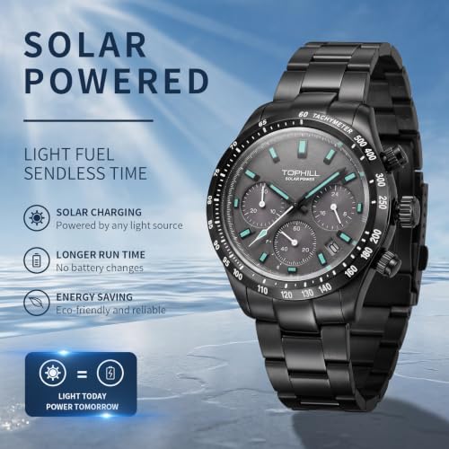 Image of TOPHILL Men Watches Automatic Mechanical Watches - Dive, GMT, Chronograph & Dress Styles | 316L Stainless Steel, Sapphire Crystal, Ceramic Bezel | 5ATM-300M Waterproof with Super Luminous | Classic Business & Sport Casual