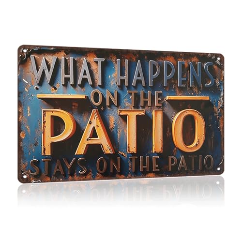 Funny Vintage Poster - 'What Happens On The Patio Stays