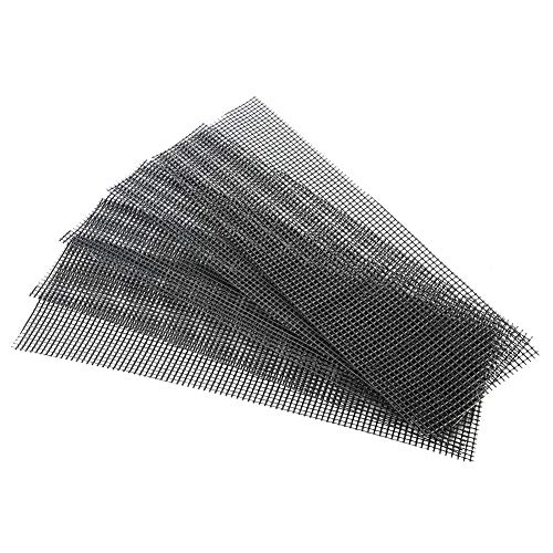 Jenngaoo 5Pcs Almohadilla de Malla para Macetas, Alfombrilla de Rejilla Inferior BonsáI de Plástico, Pantallas Cuadradas para Orificios de Drenaje Que Evitan la Pérdida de Suelo(30 * 10cm)