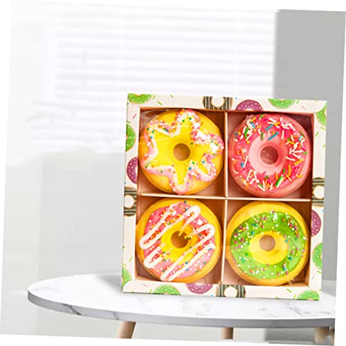 PLAFOPE 4 Pcs Sais De Banho De Rosquinha Sal Marinho Orgânico Hidratante De Bolha Efervescente De Ba