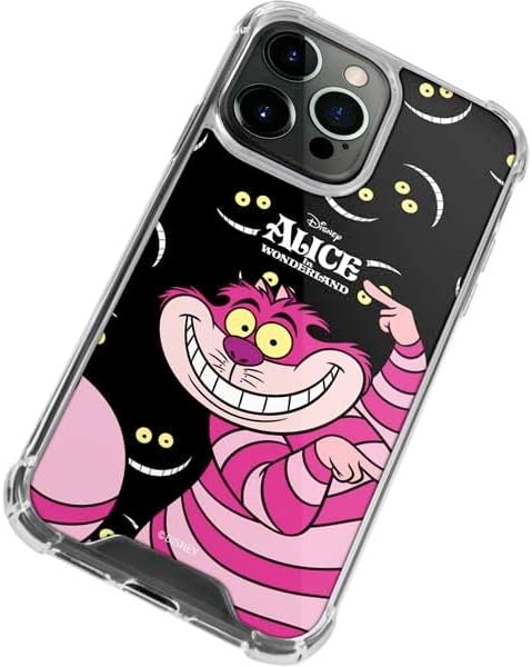 Skinit Clear Phone Case Compatible with iPhone 14 Pro - Officially Licensed Disney Alice in Wonderland Cheshire Cat Design