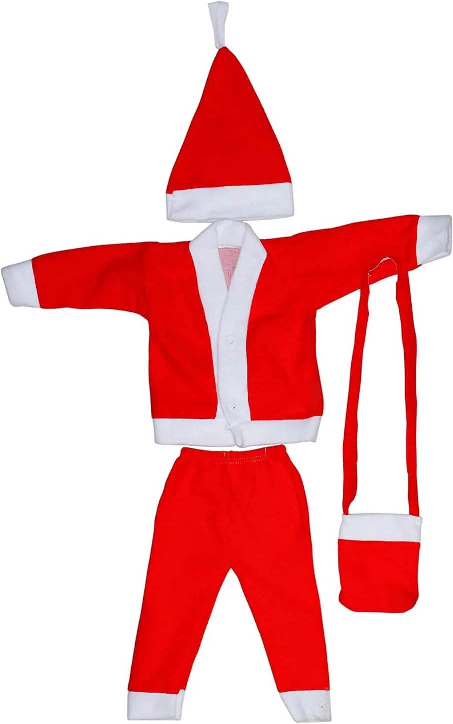 FANY Santa Claus Dress for Kids| 1 years to 10 years kids| Red and White Color