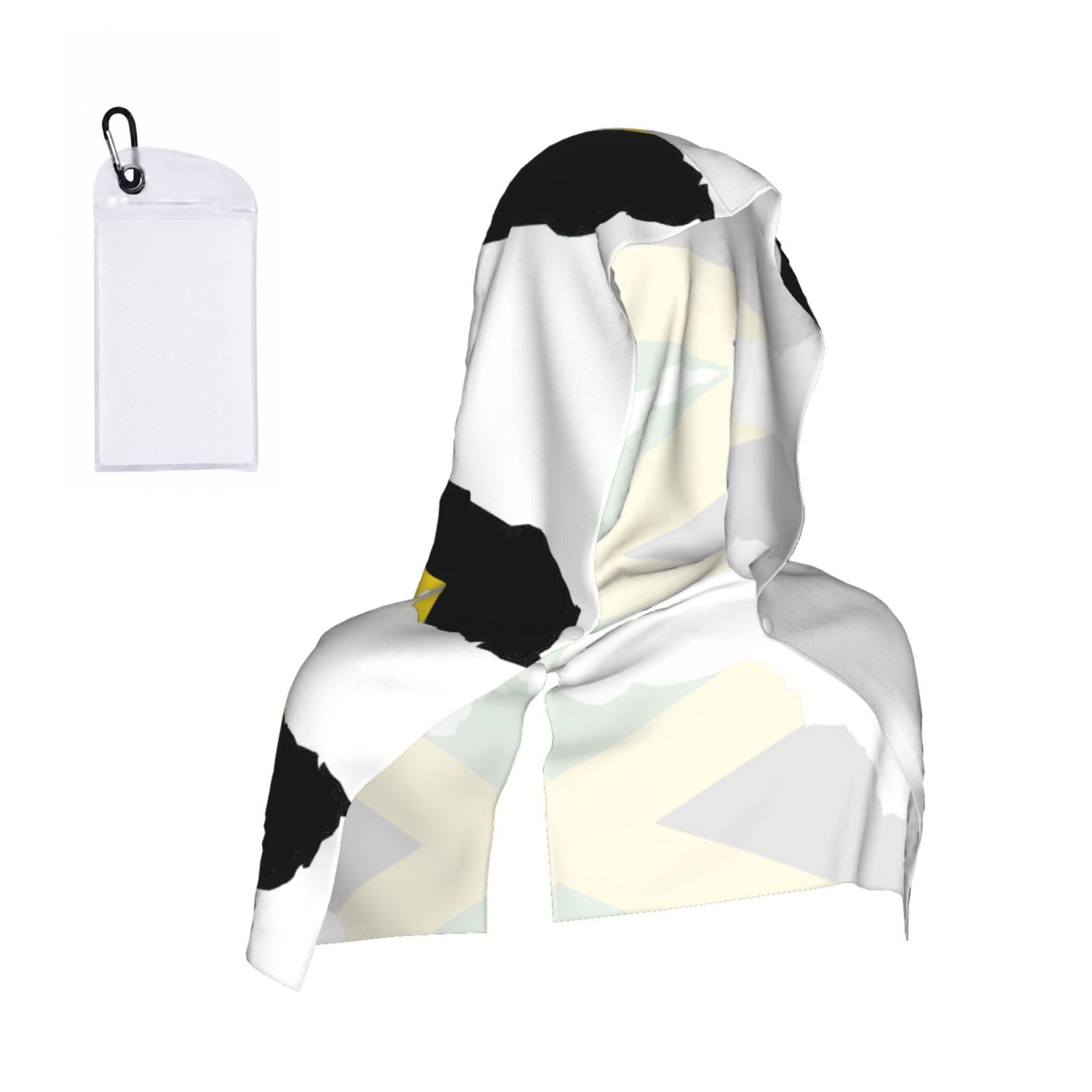 DUWAA Jamaica Flag Map Print Cooling Hooded Sports Towel, 30×60cm Quick Drying Summer Cool Head Wrap For Neck And Face