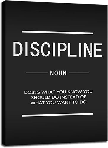 Arte inspirador para pared, diseño de disciplina, sustantivo motivacional, decoración moderna para el hogar y la oficina, lienzo, arte de pared,