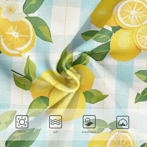 Wusikd Lemon Gingham Girls' Underwear Cotton Girls Briefs Soft Toddler Underwear 2T3