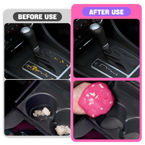 vioview 2 Pack Car Cleaning Gel, Pink Car Cleaning Putty, Universal Auto Detailing Tools Car Slime for Air Vent, Dashboard and Keyboard, Auto Accessories for Women - Thumbnail 6