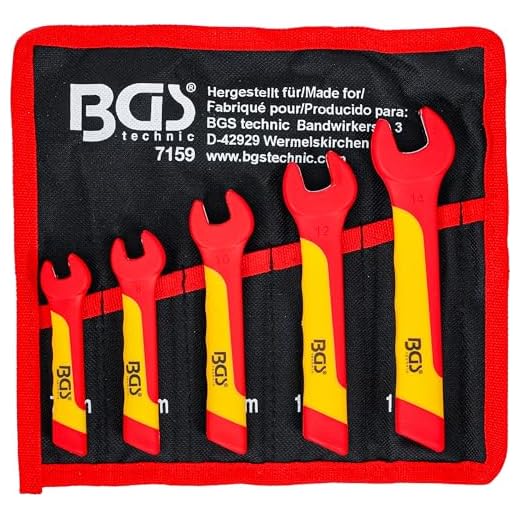BGS 7159 | VDE-Einmaulschlüssel-Satz | SW 7 - 14 mm | 5-tlg.