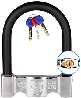 Bicycle Lock U Lock Bike U Lock, Heavy Duty High Security D Shackle Bike Lock with Sturdy Mounting Bracket for Bikes,Motorcycles Bike Lock