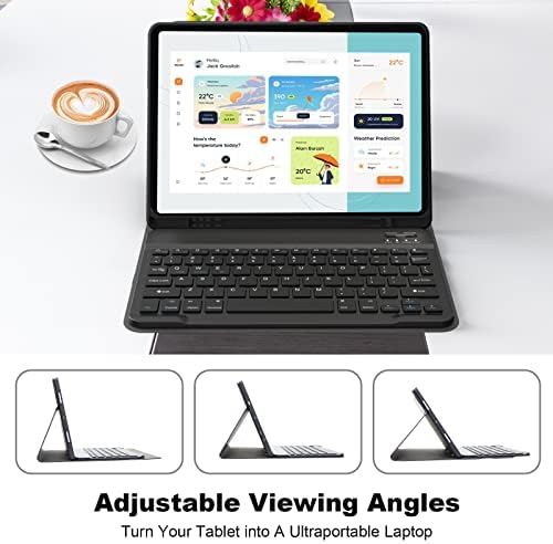 Seagtigau Keyboard Case for Samsung Galaxy Tab A8 10.5" 2022(SM-X200/X205/X207), Durable TPU Protective Cover with Wireless Rechargeable Keyboard for Galaxy Tab A8 10.5 inch