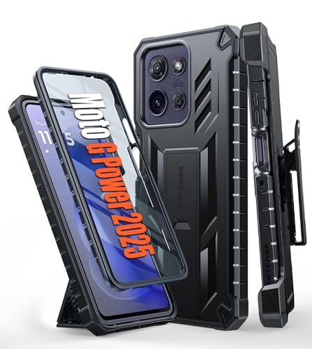 Coque Moto G Power 5G 2025 antichoc militaire FNTCASE avec étui et protection TPU mat