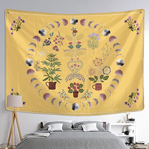 Tapisserie phase de lune gt718 : transformez un salon froid en cocon hippie