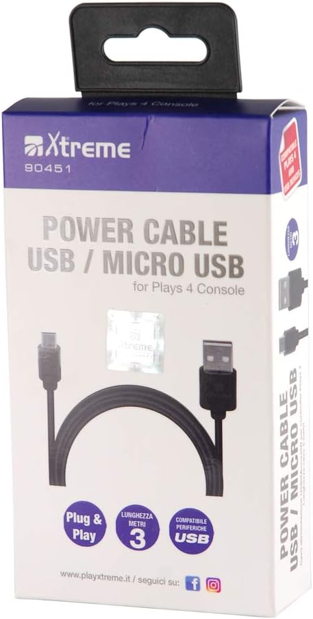Xtreme USB Power Cable, 300 cm - Classics - PlayStation 4