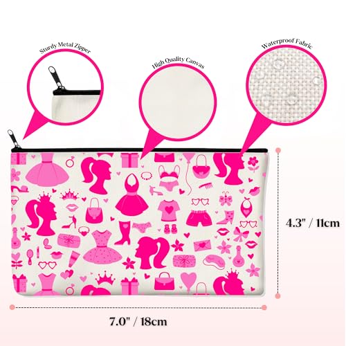 20 PCS Makeup Bag, Pink Party Favors, Pink Goodie Party Bags, Pink Girl Princess Party Supplies, Pink Party Decorations Gift Bag, Birthday Party Favors, Party Bags - B12