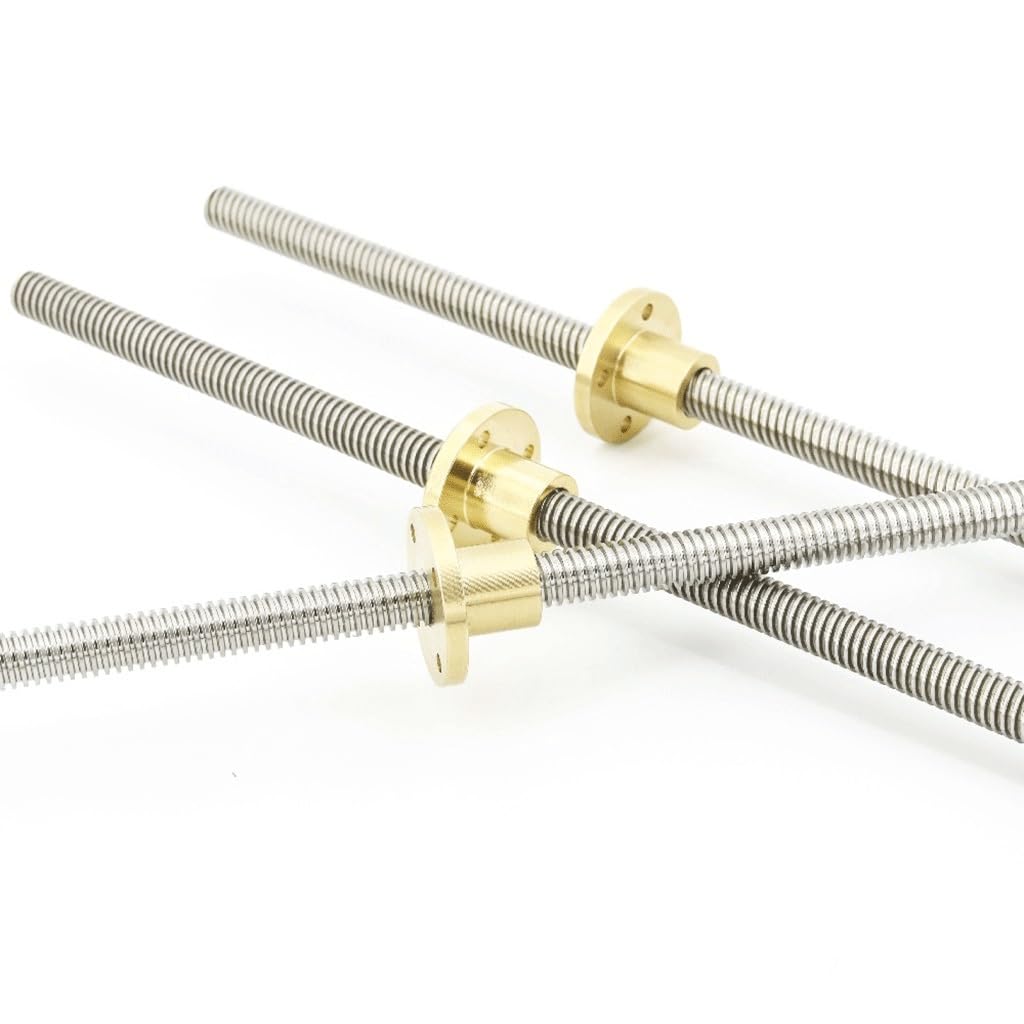 Tornillo T10 420mm 304 SUS 10mm/12mm varilla de impresora con tuerca de latón(P=2mmxL=12mm)