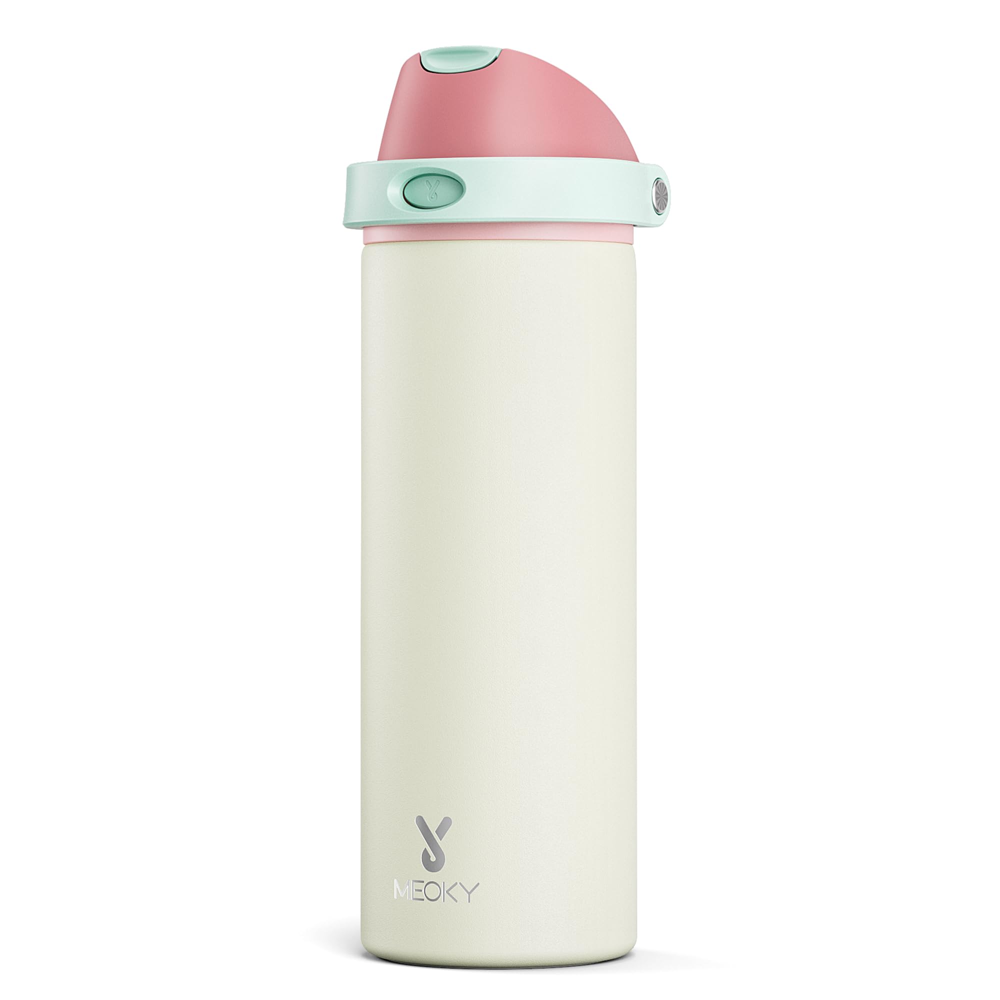 710ml Insulated Water Bottle for Travel: Meoky Stainless Steel Metal Water Bottle with 2-in-1 Lid, Leak Proof