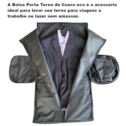Bolsa Executiva Mala Porta Terno Roupas De Viagem Premium Couro Sintético