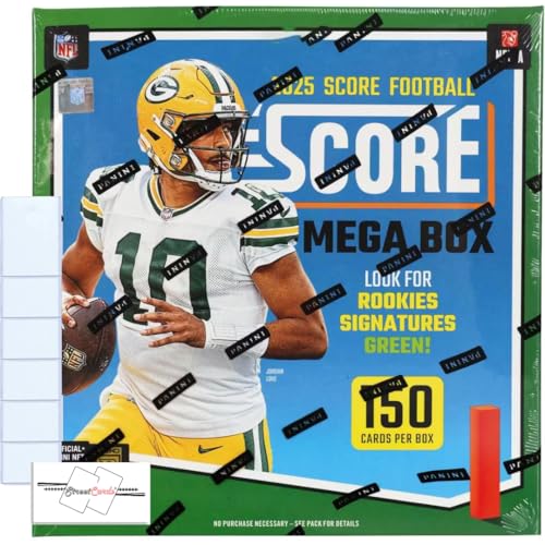2025 Score Football Mega Box with 150 Trading Cards + 6 Toploaders + StreetCards Magnet!